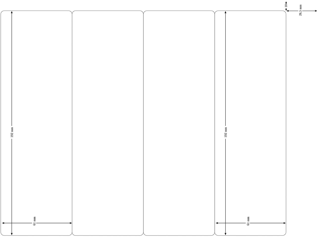 400 Stck. memo Laser-Rückenschilder 192x61 blanko