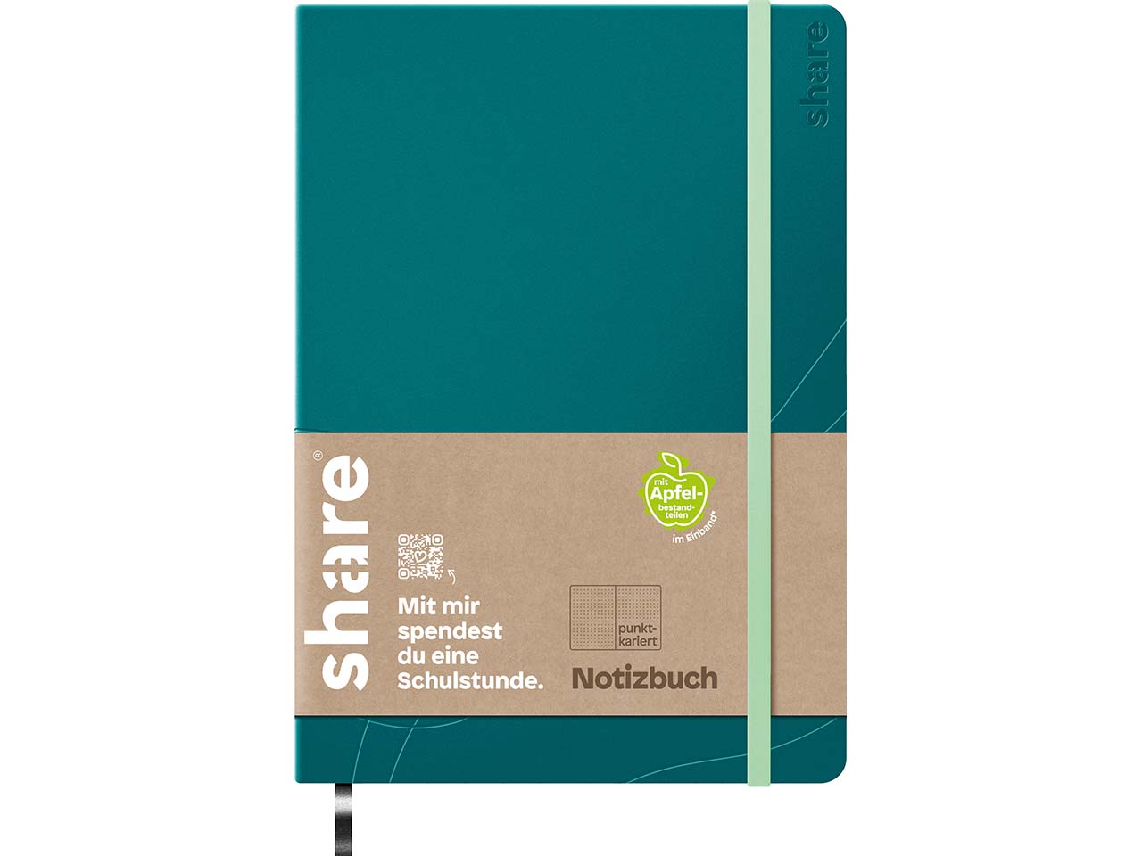 share Notizbuch DIN A5 punktkariert, petrol