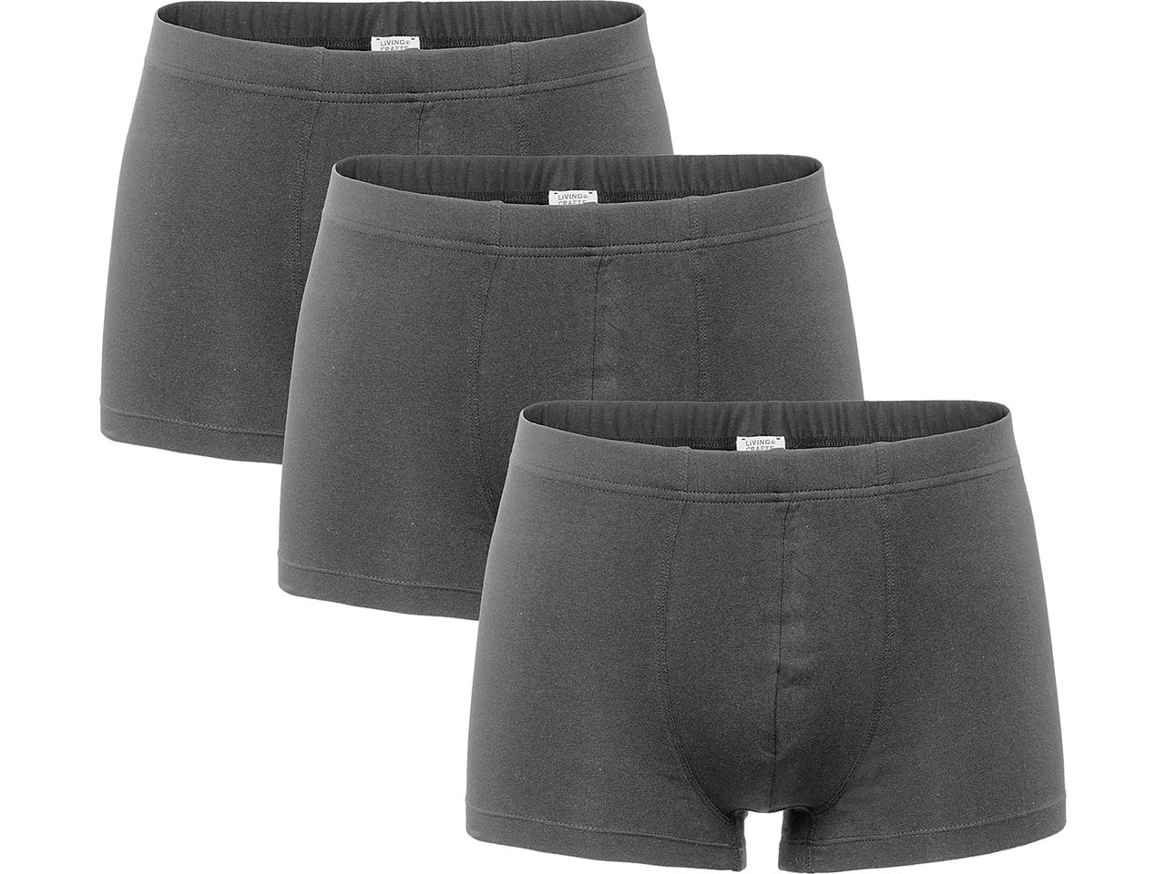 Living Crafts 3er-Pack Bio-Herren-Boxershorts 'SAGON', black, Gr. XL