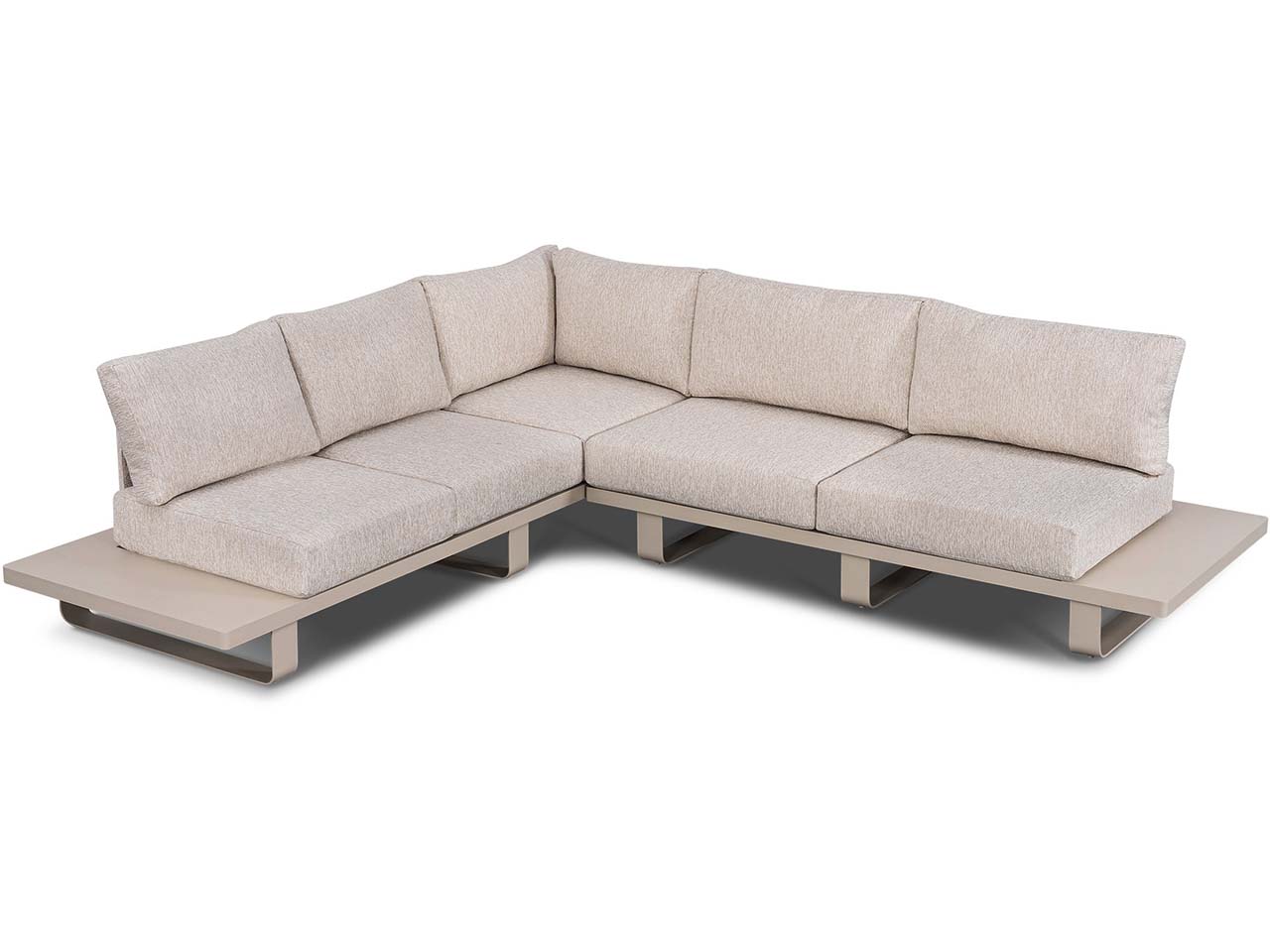 Gartenlounge "Porto" Gestell: Aluminium, Bezug: Olefin, sand