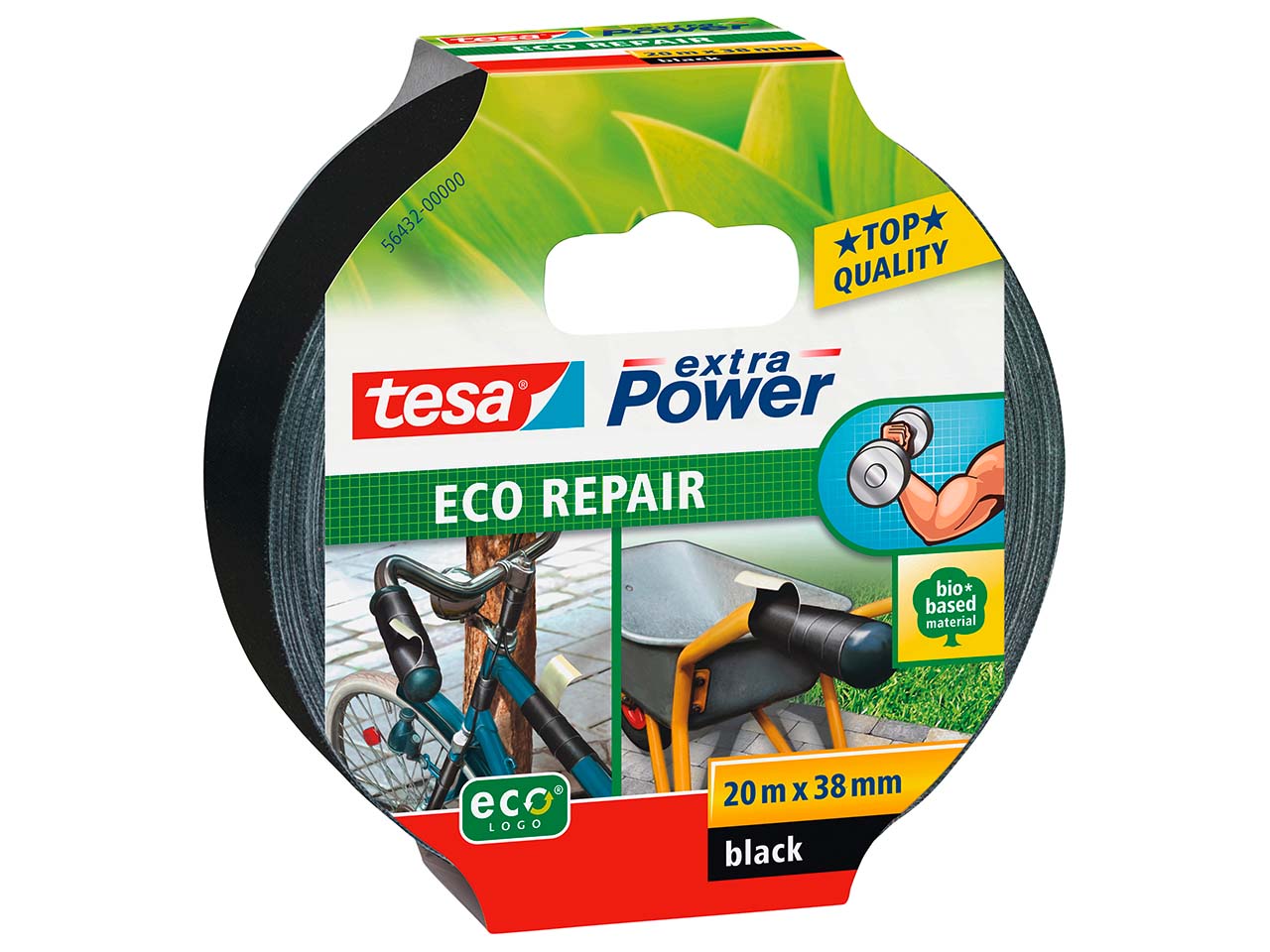 tesa Klebeband "Extra Power Eco Repair" 38 mm x 20 m, schwarz