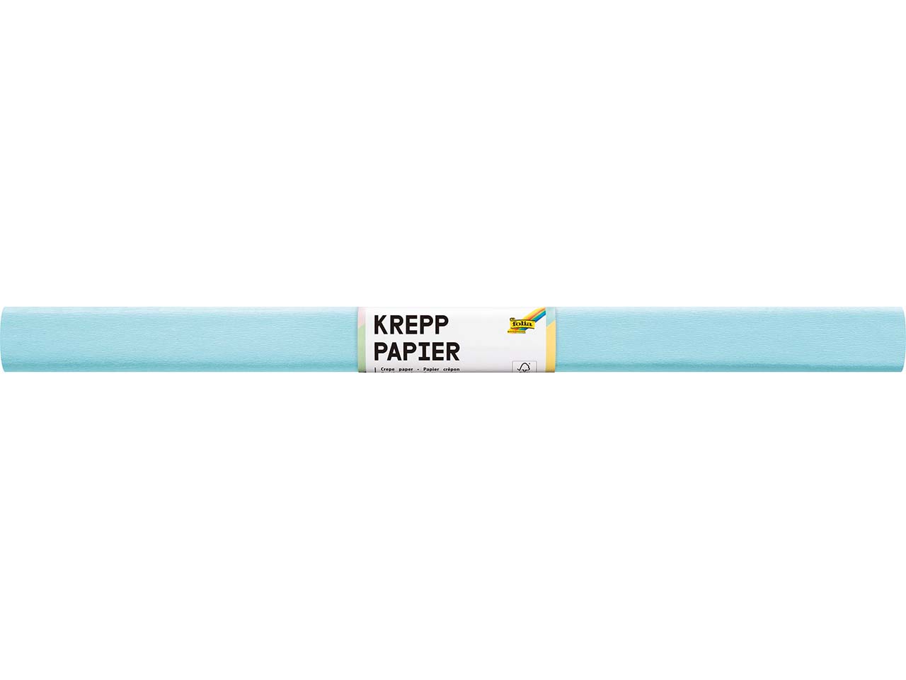 folia Krepppapier-Rollen, 50 cm x 2 m, 10 Rollen, eisblau