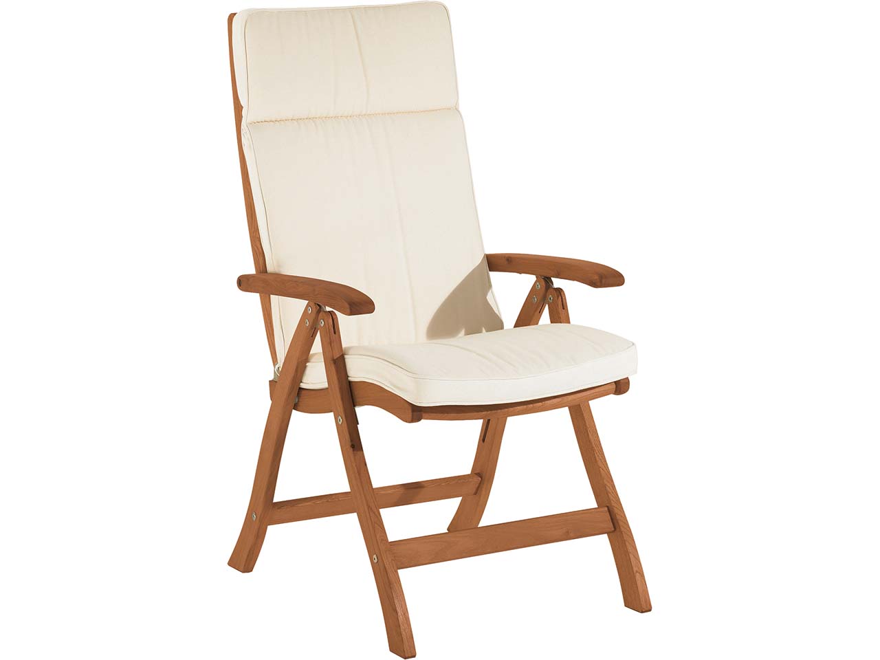 Auflage für verstellbaren Gartensessel 'Calea' 127 x 52 x 6 cm, Bezug aus Polyester, natur