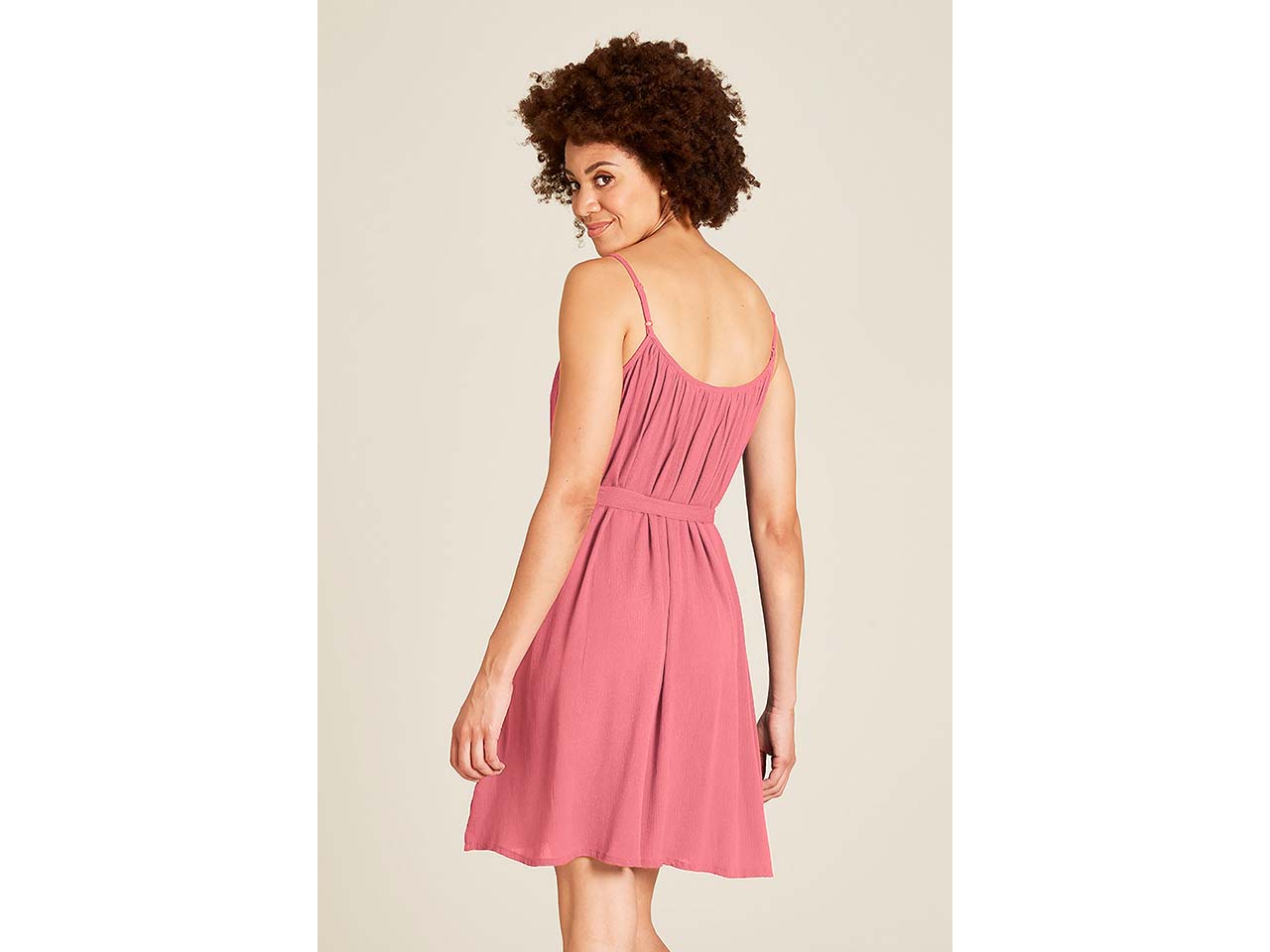 tranquillo Damen-Mini-Kleid mit Spaghettiträger, rose wine, Gr. 36