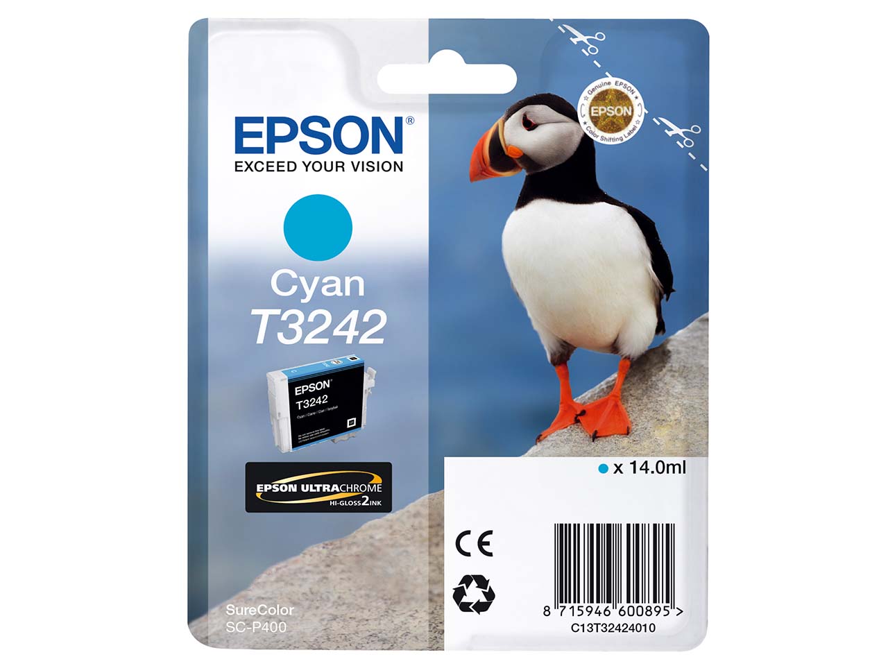 Epson Tintenpatrone T3242 cyan