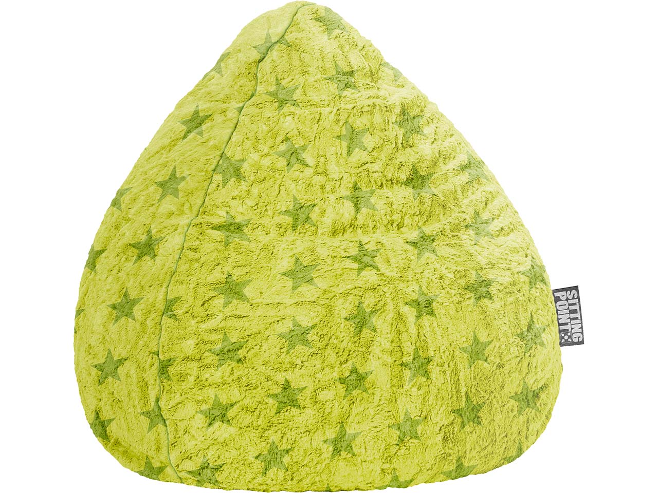 Sitzsack "fluffy stars XL", 70 x 110 cm, grün