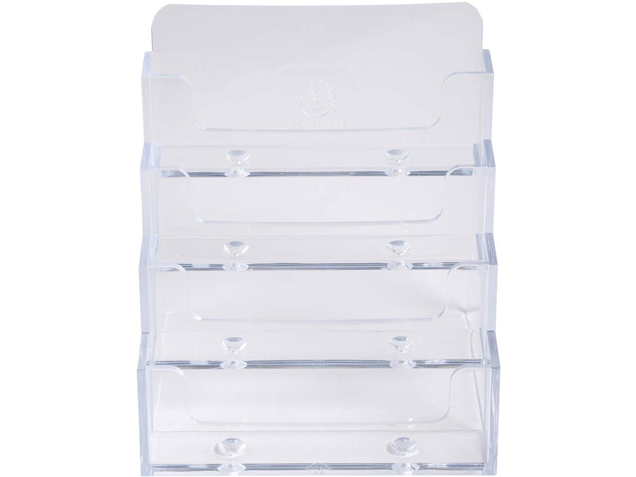 Exacompta Visitenkartenhalter "Exacryl" aus PS, 4 Fächer 102 x 109 x 107 mm, transparent Exacompta Visitenkartenhalter "Exacryl" aus PS, 4 Fächer 102 x 109 x 107 mm, transparent