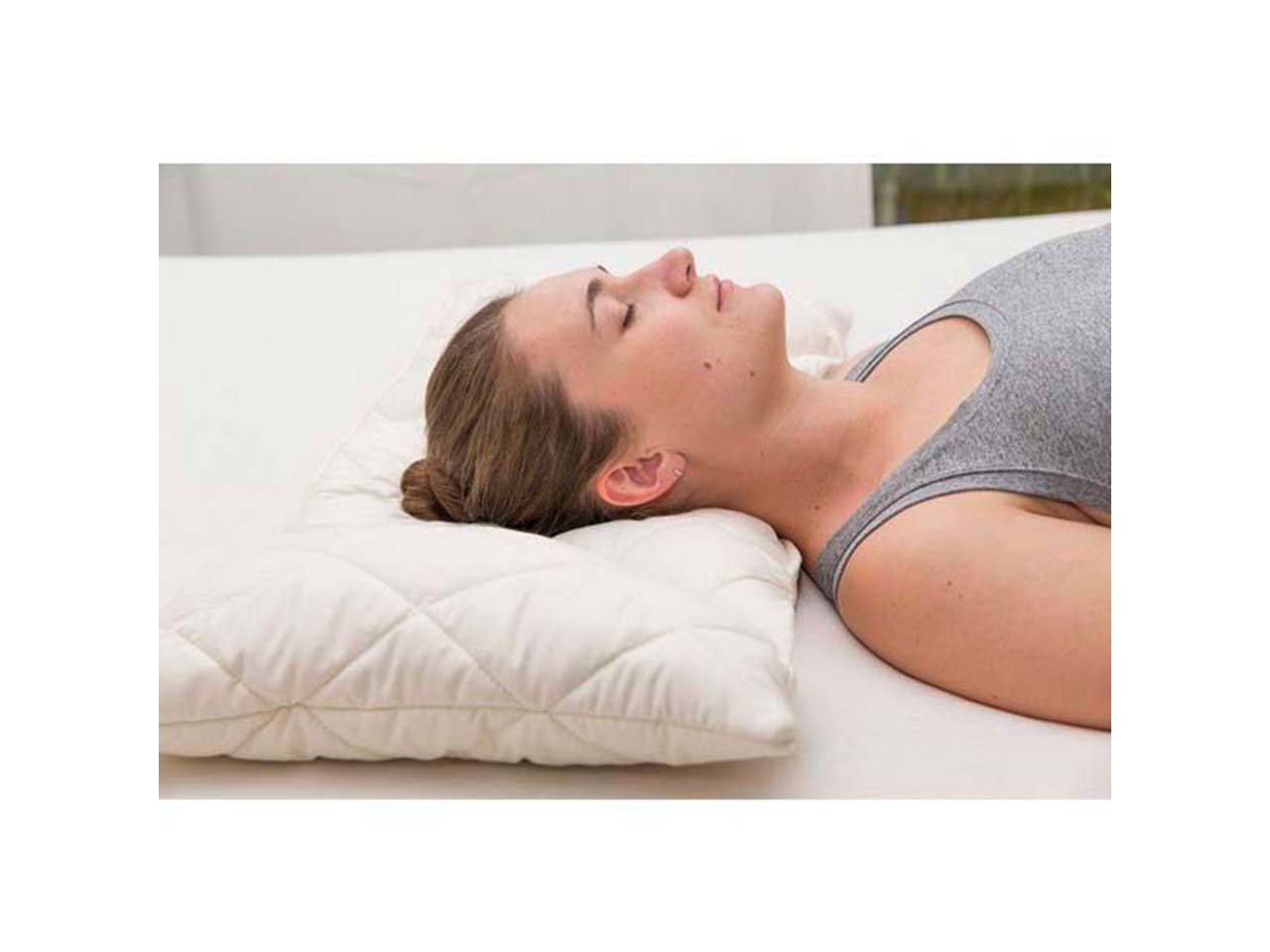 Prolana ergonomisches Kopfkissen 40x80 cm 400g mit Latexfüllung, Satin