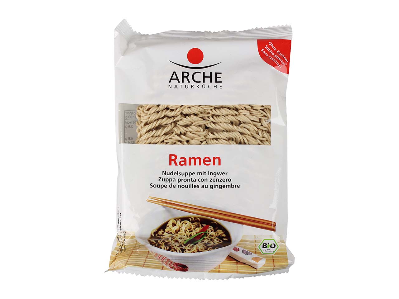 ARCHE Ramen Japanische Bio-Nudelsuppe mit Ingwer, 108 g