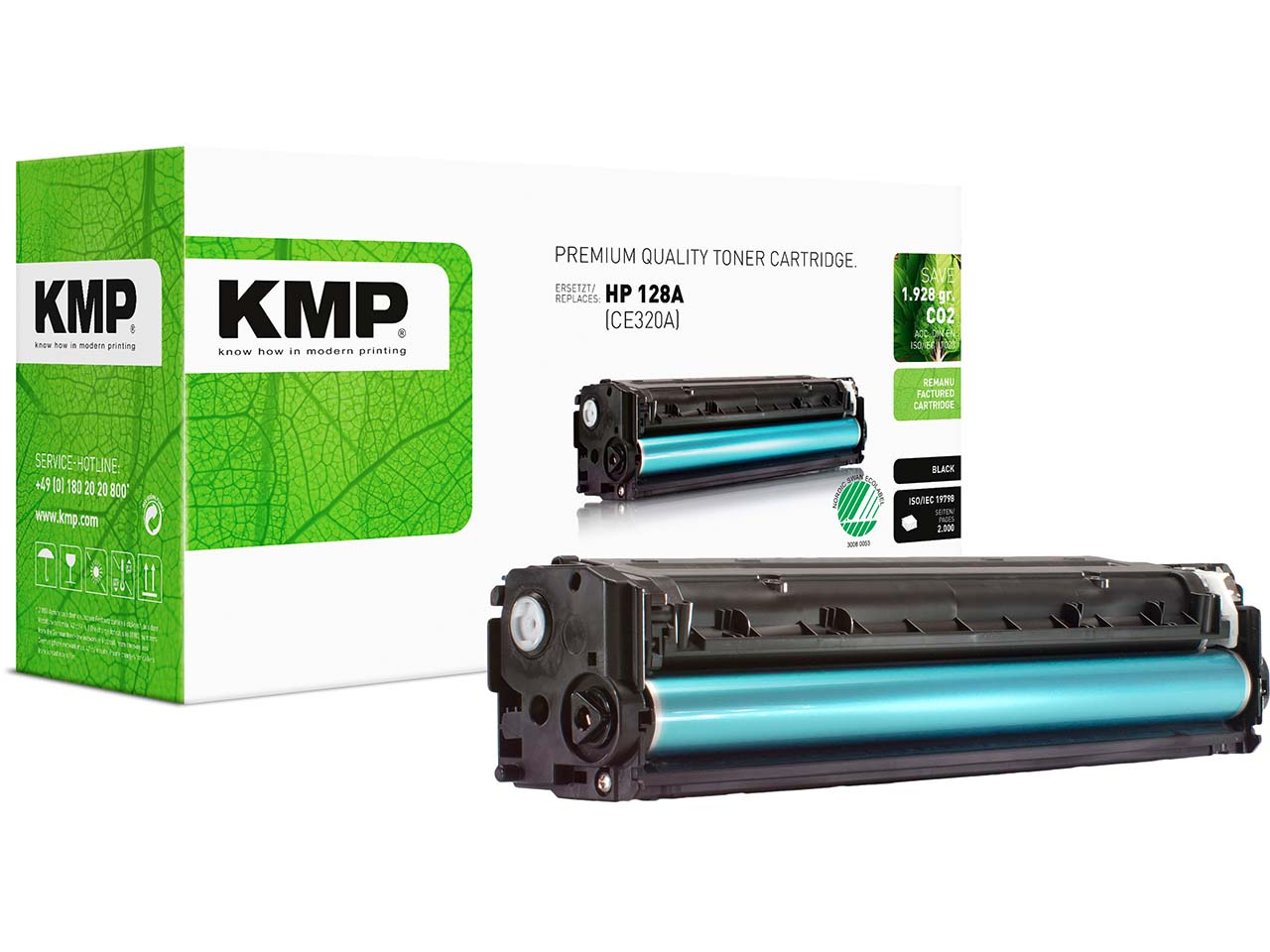 KMP Toner ersetzt hp Druckkassette CE320A schwarz