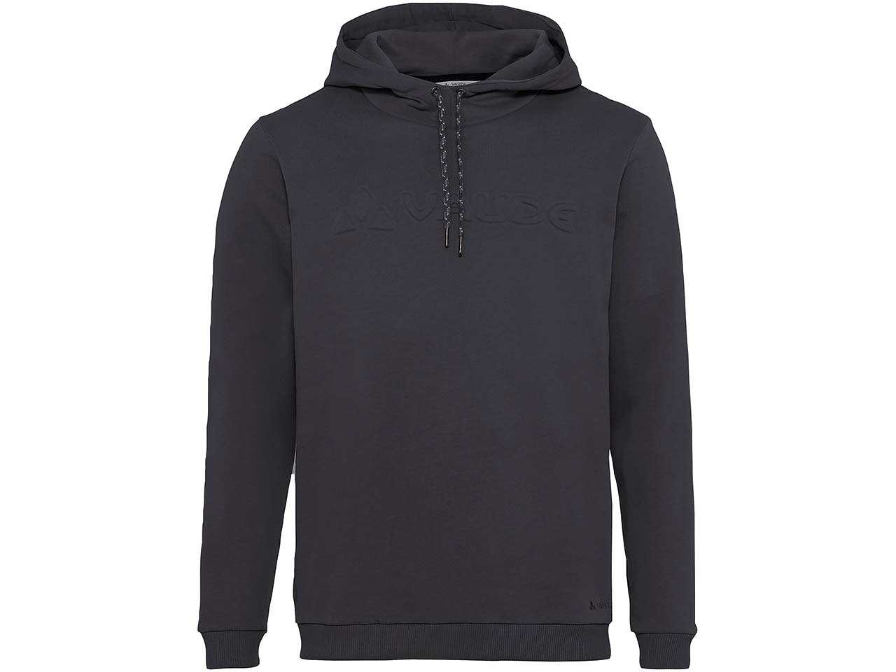VAUDE Bio-Herren-Hoodie "Manukau III" mit angeschnittener Kapuze, phantom black, Gr. M