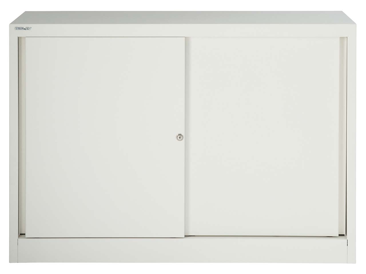 BISLEY Schiebetürenschrank "ECO" 2 OH, Breite 120 cm verkehrsweiß