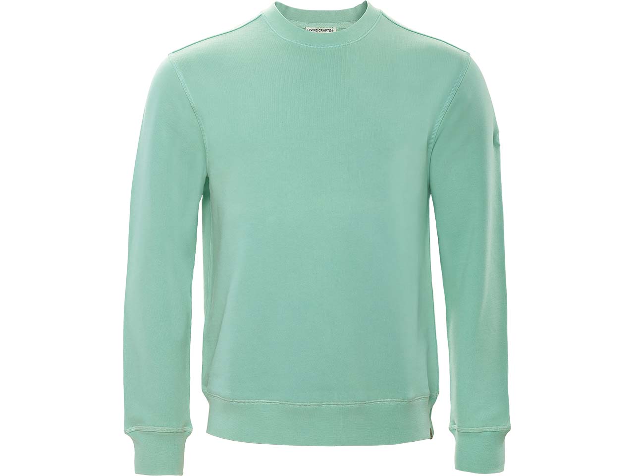 Living Crafts Bio-Herren-Sweatshirt "RONNY" mit Rundhalsausschnitt, seagrass, Gr. M