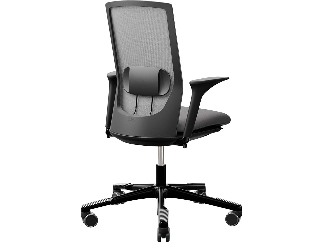 HAG Bürodrehstuhl "Futu mesh 1100-S" mit AL, Gestell: schwarz, Stoff: "FutuKnit" Stone