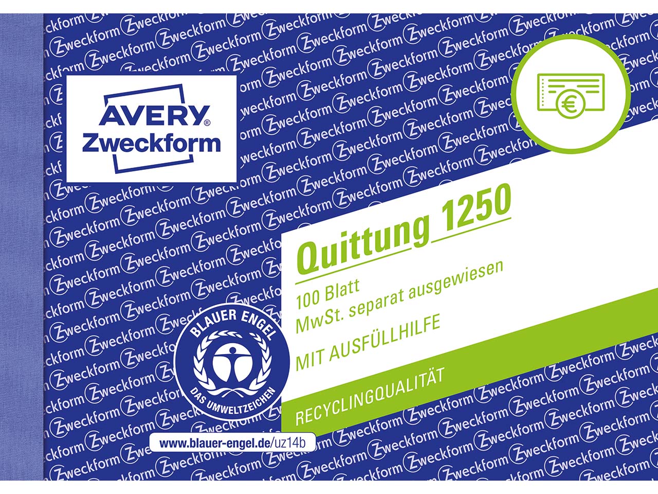 Avery Zweckform Recycling Formularbuch '1250' Quittung