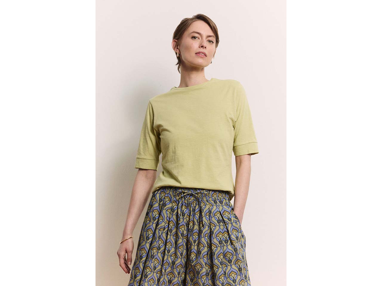 tranquillo Bio-Damen-T-Shirt 'Lottee' mit Rundhalsausschnitt, fennel green, Gr. S