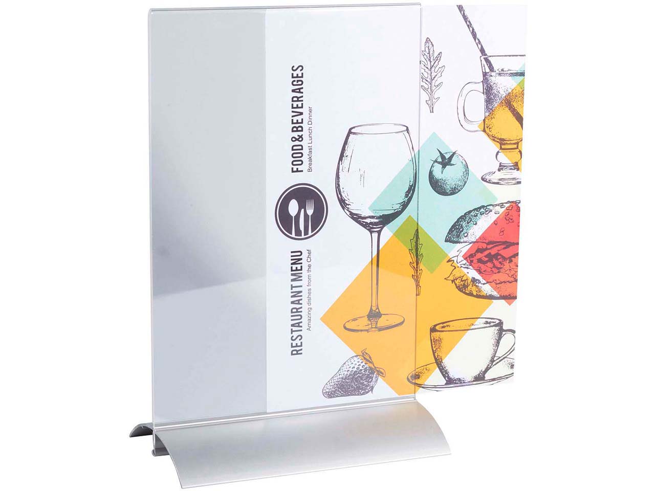 Exacompta Tischaufsteller "Exacryl" mit Aluminiumfuß, DIN A4, vertikal Exacompta Tischaufsteller "Exacryl" mit Aluminiumfuß, DIN A4, vertikal