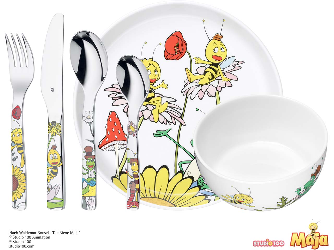 WMF 6-teiliges Kindergeschirr-Set "Biene Maja"