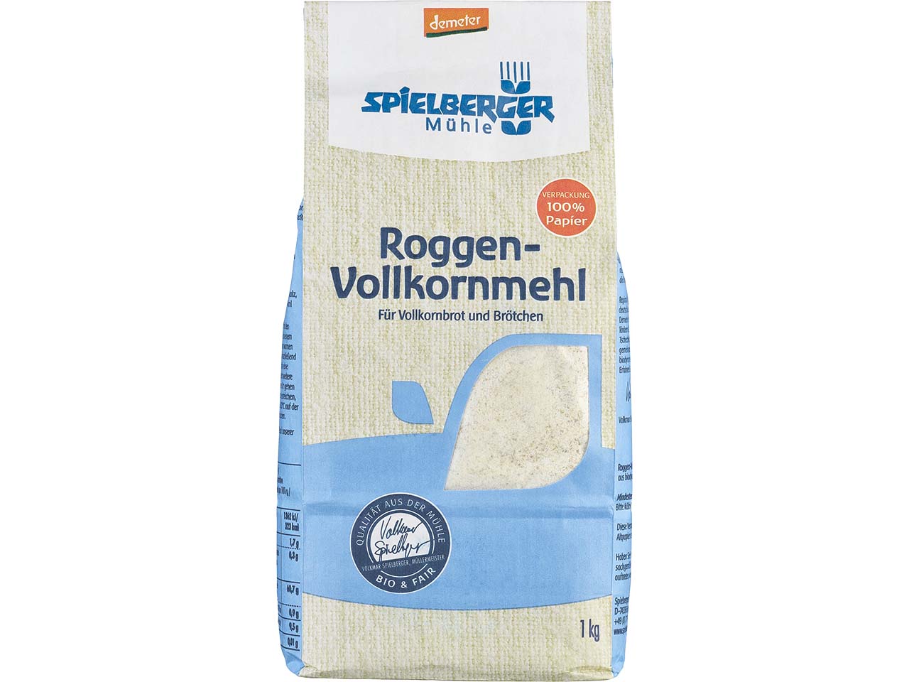 Spielberger Mühle Bio-Roggen-Vollkornmehl, 1 kg