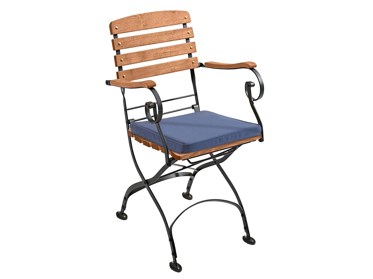 Auflage für Gartensessel 'Maja' 41 x 42 x 4,5 cm, Bezug aus Polyester, blau