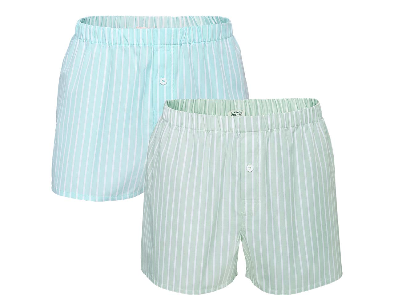 Living Crafts 2er-Pack Bio-Herren-Boxershorts "Gregor", mare/seagrass, Gr. M Living Crafts 2er-Pack Bio-Herren-Boxershorts "Gregor", mare/seagrass, Gr. M