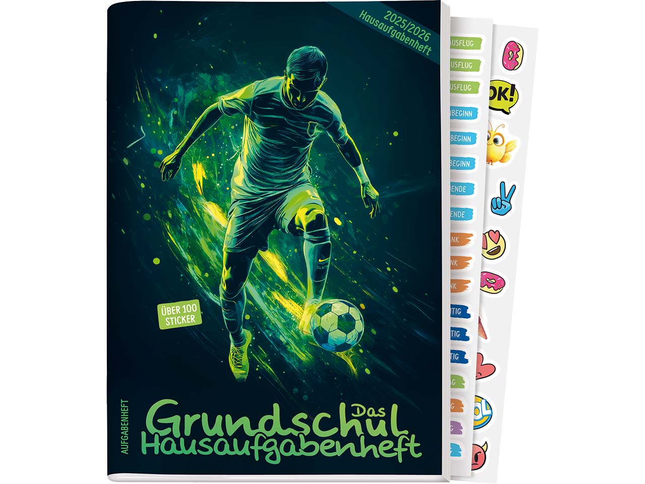 Häfft Grundschul-Hausaufgabenheft 2025/26 DIN A5, Fußball