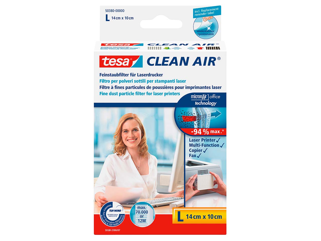 tesa Feinstaubfilter 'Clean Air' Größe L