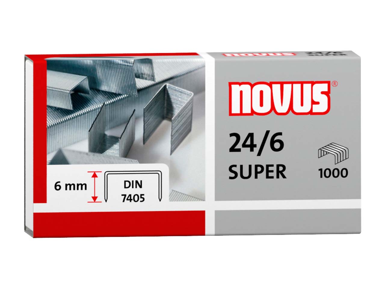 1000 Novus Heftklammern 24/6 Super