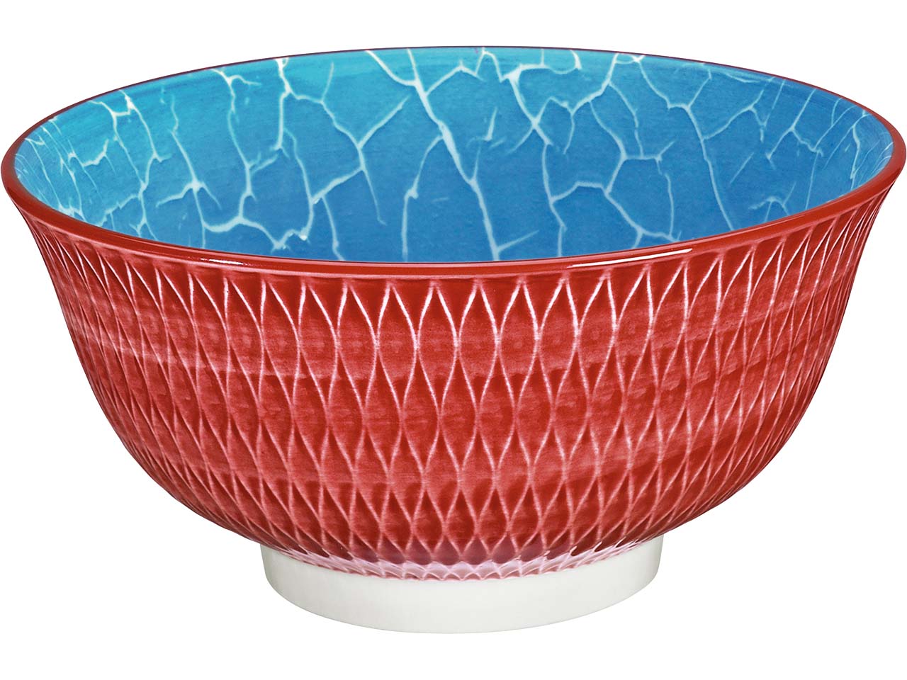 cilio Schüssel 'Rauten' aus Porzellan, ø 18 cm, rot