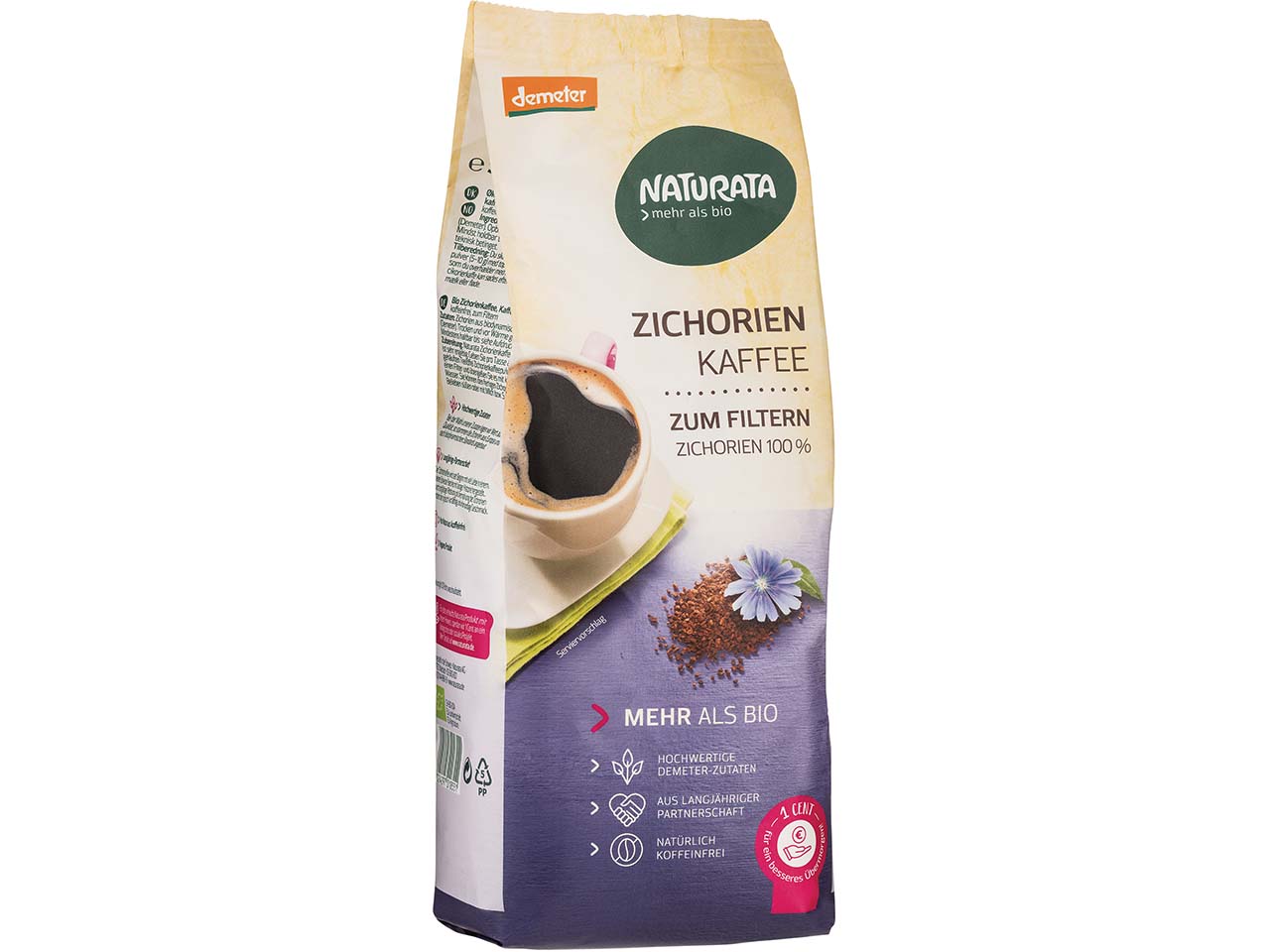 NATURATA Bio-Zichorienkaffee gemahlen, demeter-zertifiziert, 500 g