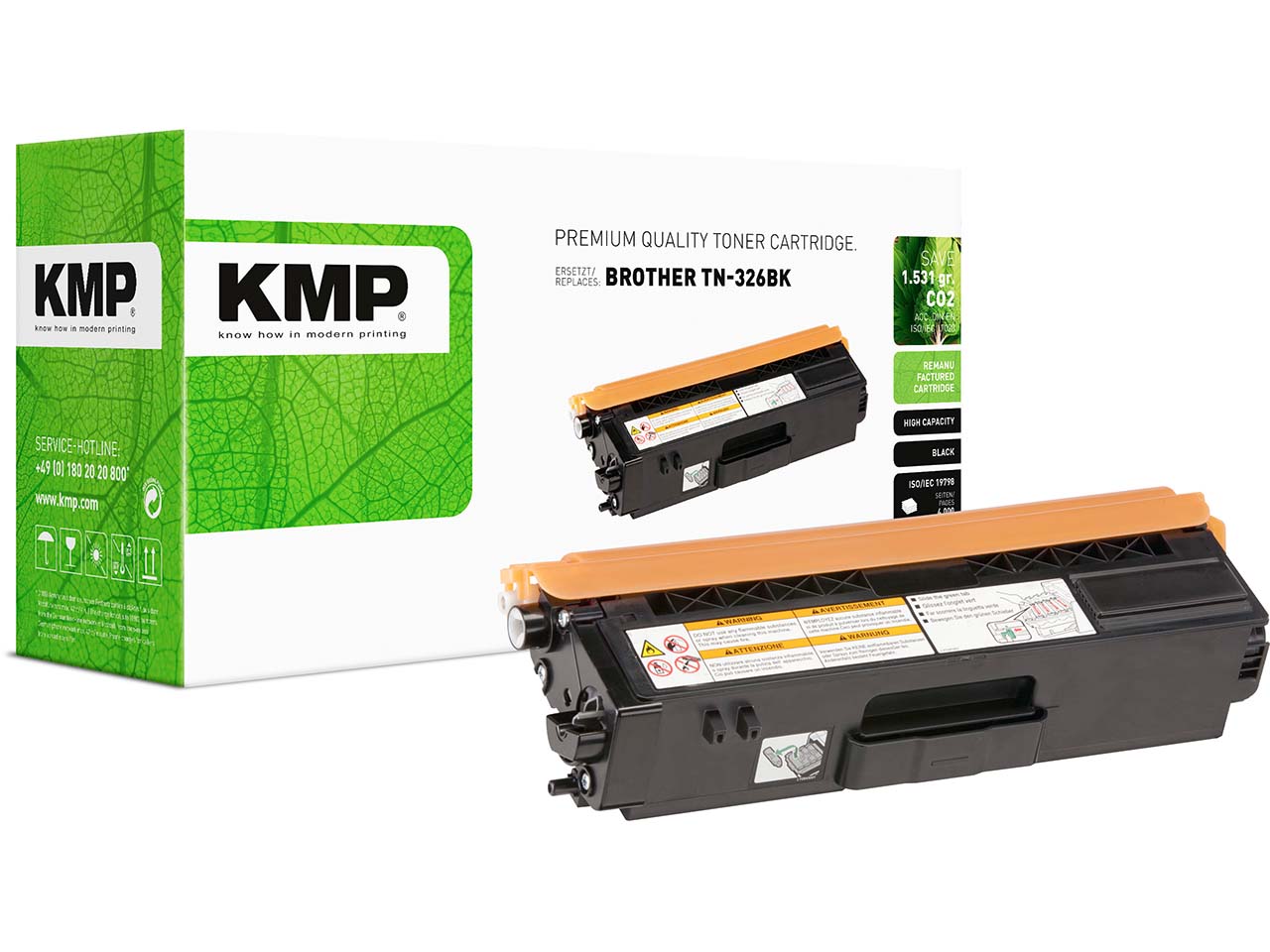KMP Toner ersetzt Brother TN-326BK schwarz