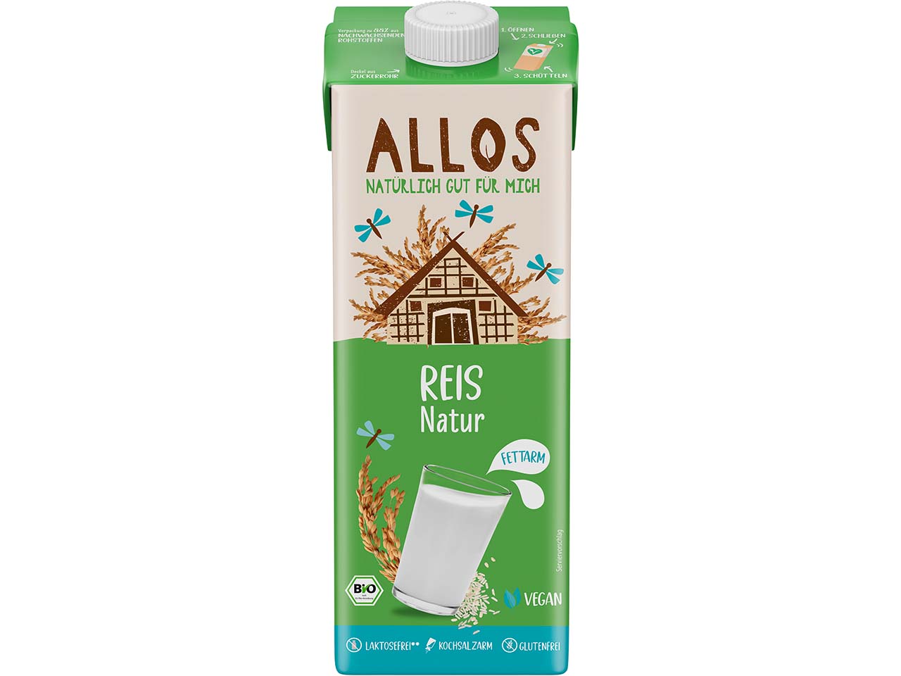 Allos Bio-Reisdrink 'Natur', 1 l
