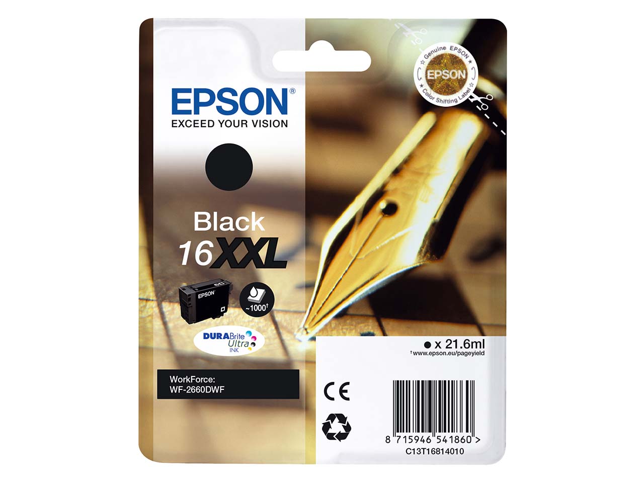 Epson Tintenpatrone T1681/ 16XXL schwarz