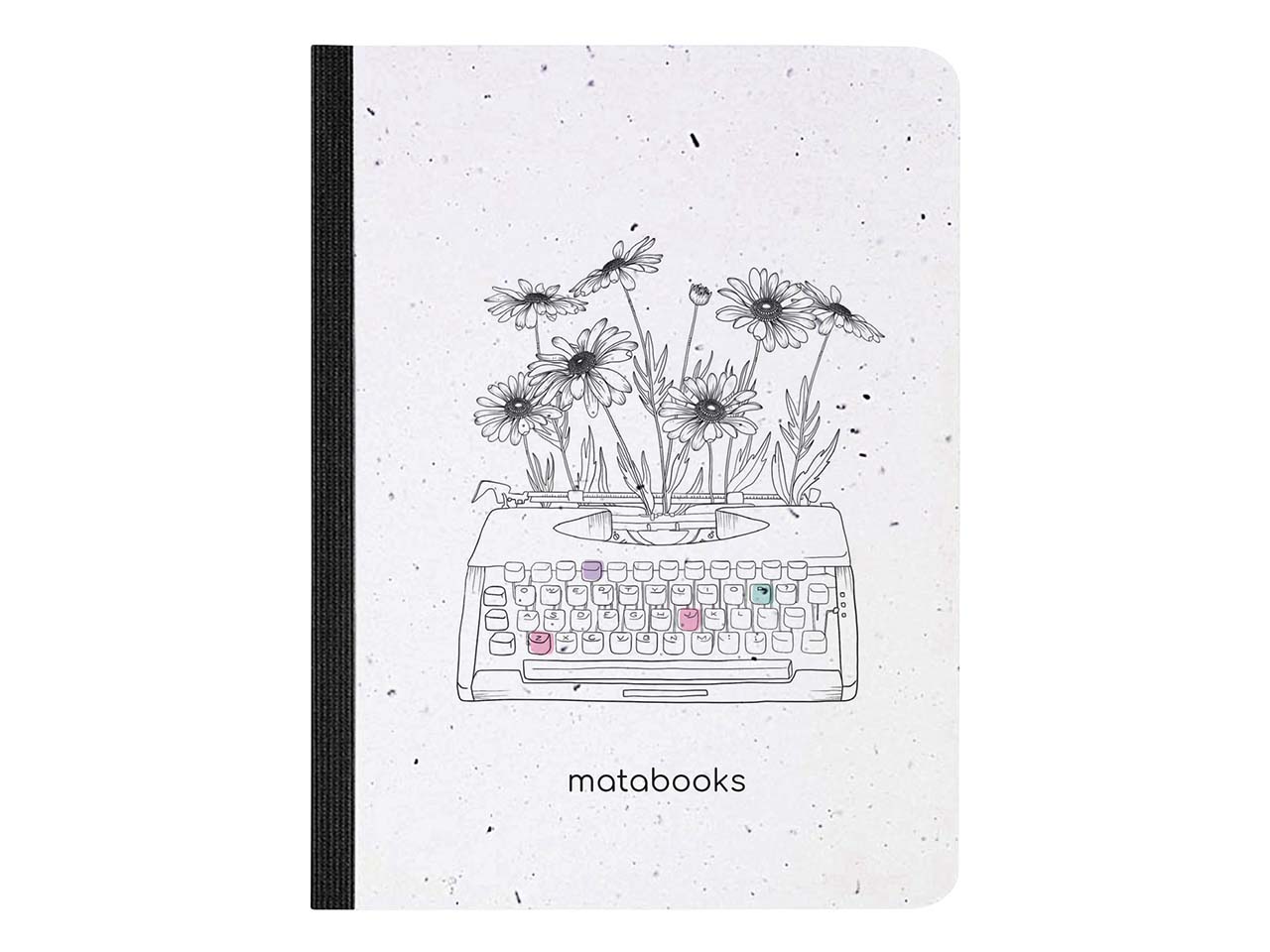 Matabooks Notizbuch aus Graspapier mit Samen, Typewriter, A6, 102 Blatt
