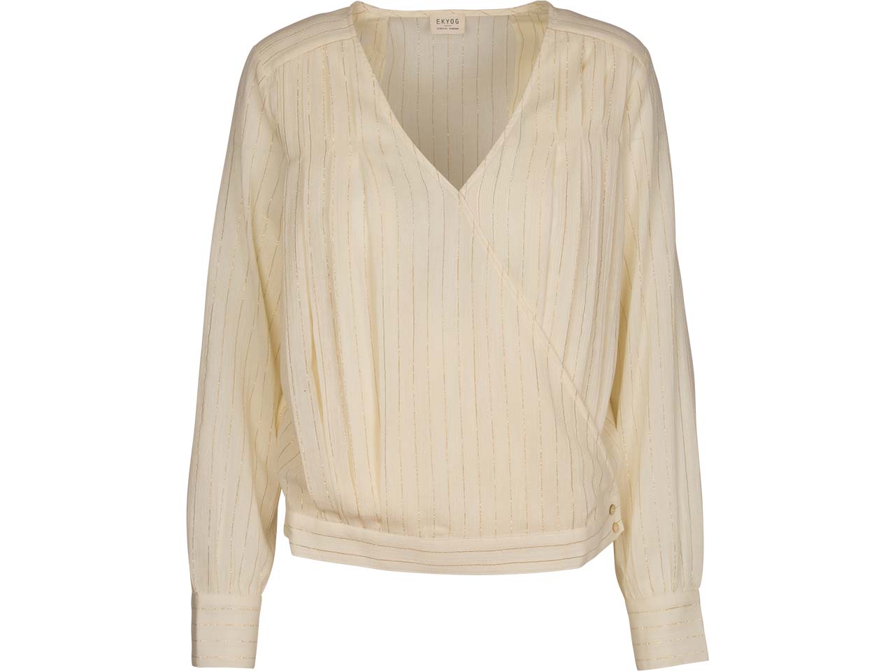 EKYOG Bio-Damen-Bluse "RICHEL" in Wickeloptik, vanille, Gr. 38