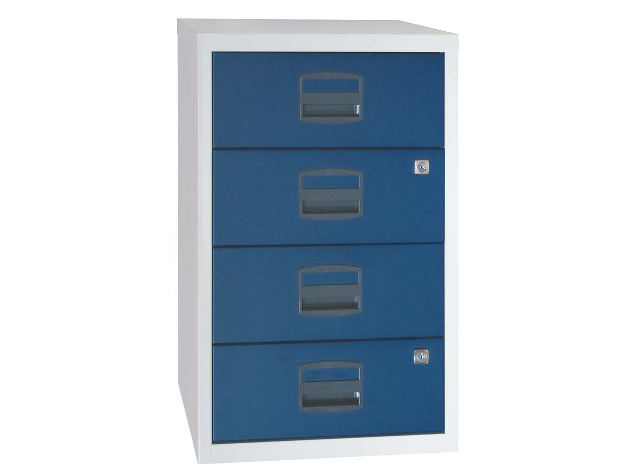 Bisley Home Container, mit 4 Schubladen grau/blau