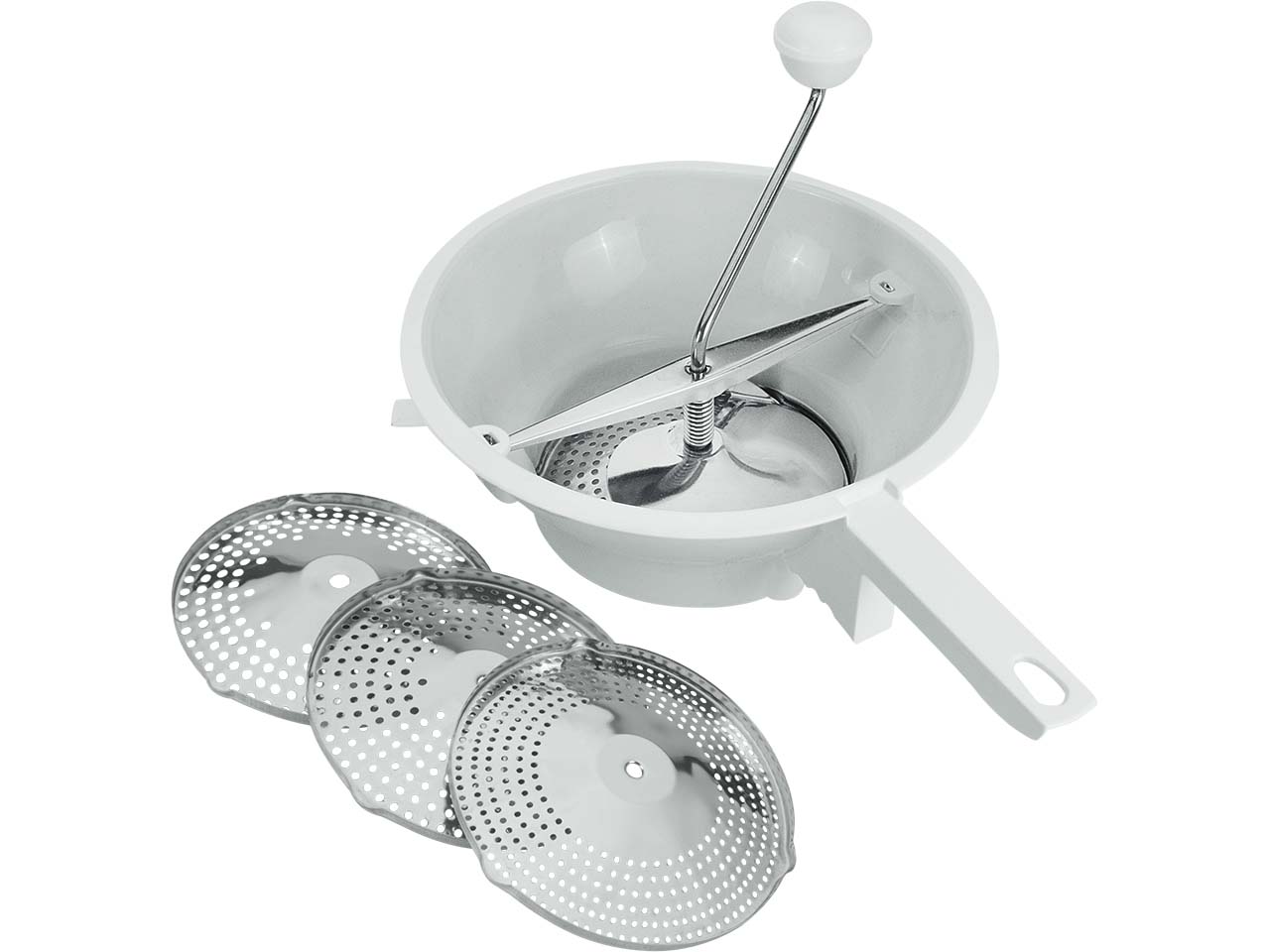 Metaltex Passiermaschine aus Edelstahl, mit 3 Scheiben, ø 25 cm