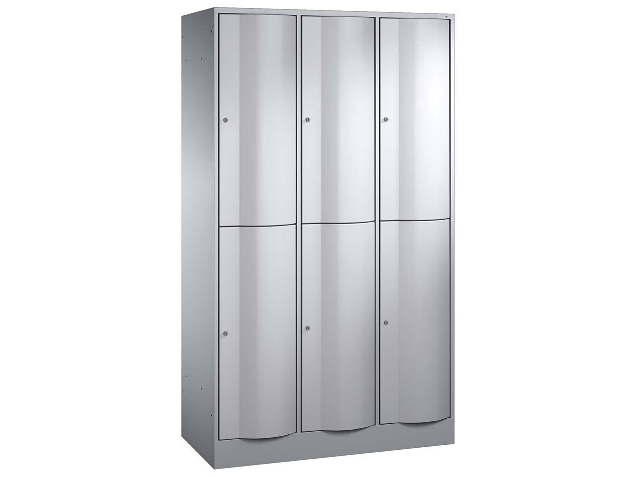 Schließfachschrank 3 Türme lg/si 2er