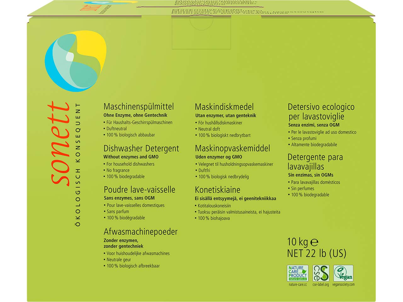 Sonett Spülmaschinenpulver, 10 kg