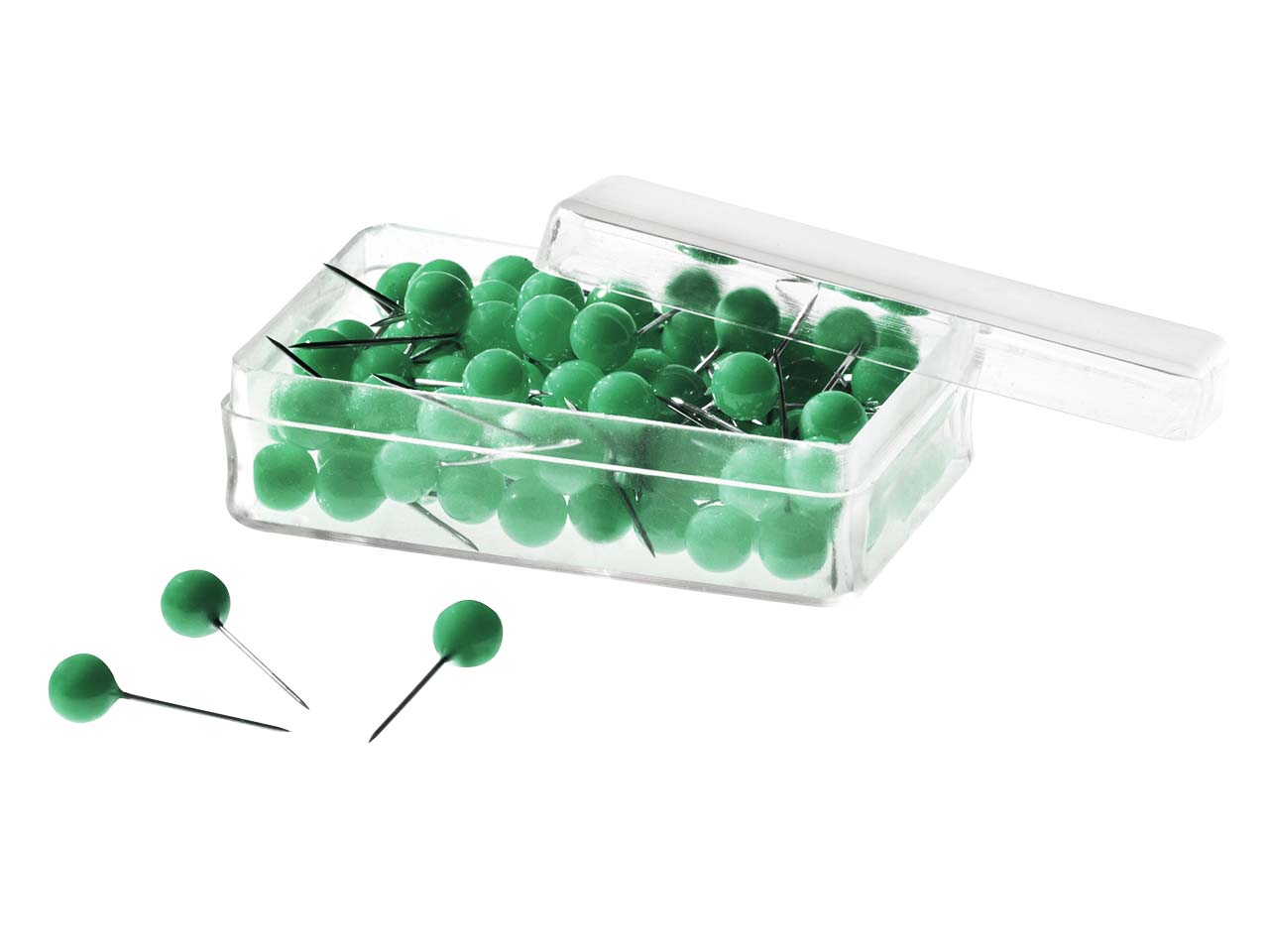 100 Stk. Moderationsnadeln grün 6 x 15 mm