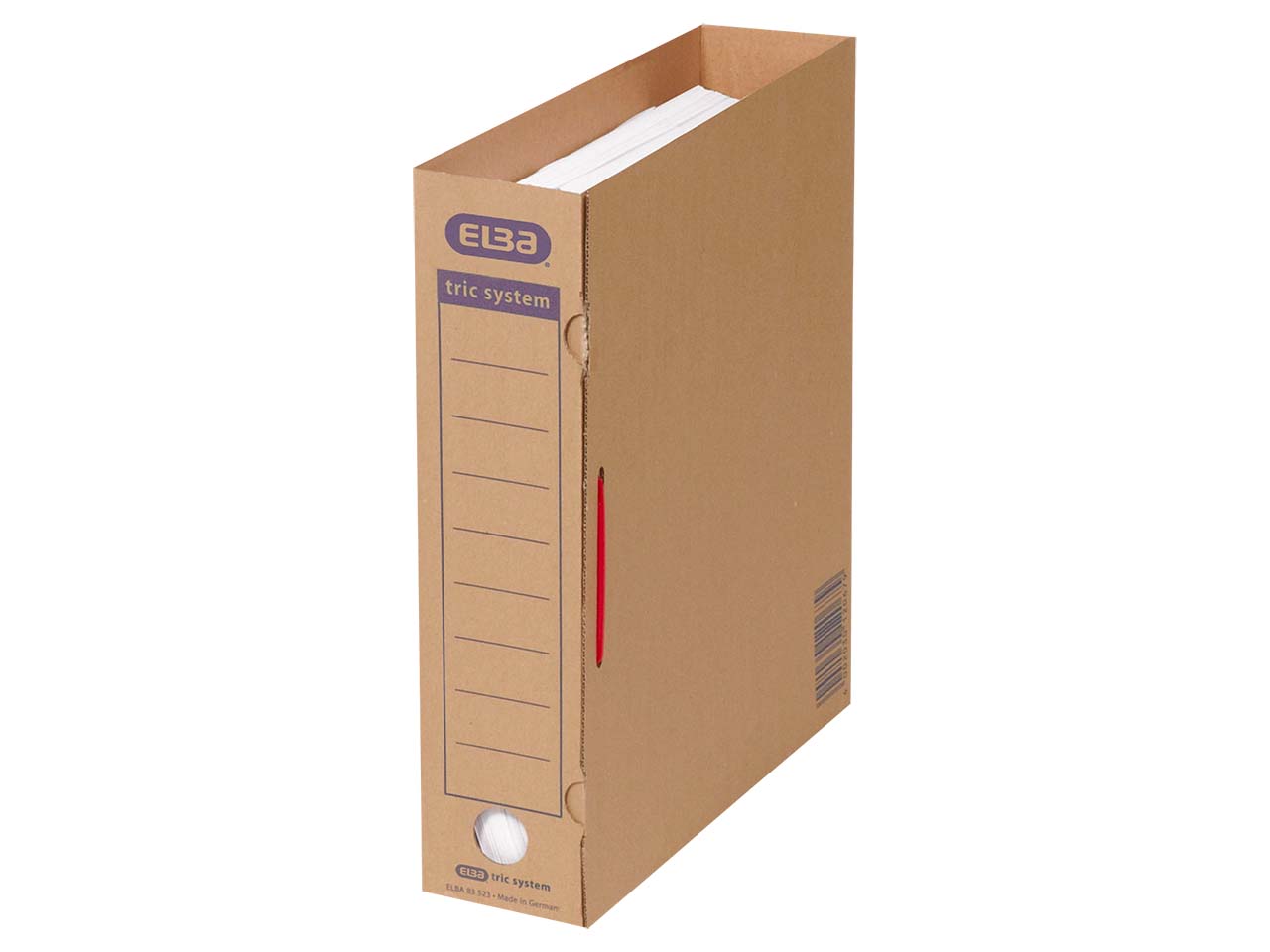 ELBA Archivordner "tric system" mit Verschlusslasche, DIN A4, naturbraun