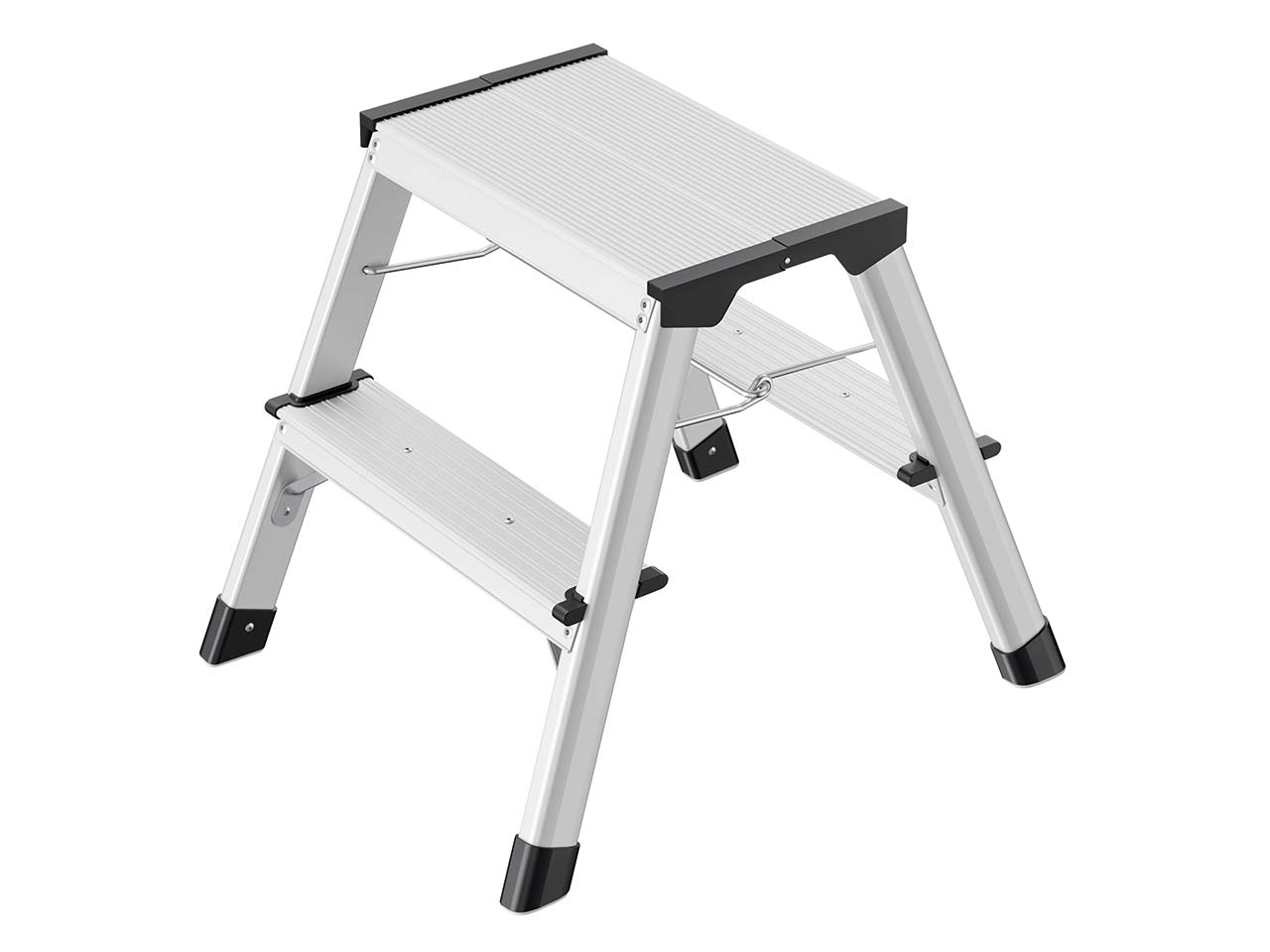 Hailo Trittleiter "D60 StandardLine", 2 x 2 Stufen, aus Aluminium