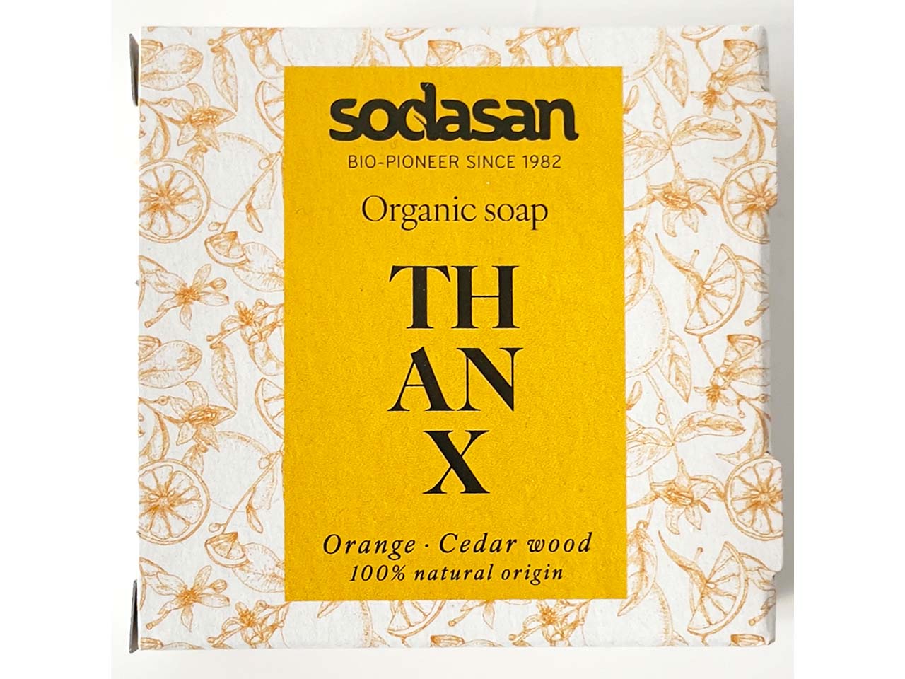 sodasan Seife "THANX" organic soap, Orange/Cedar wood