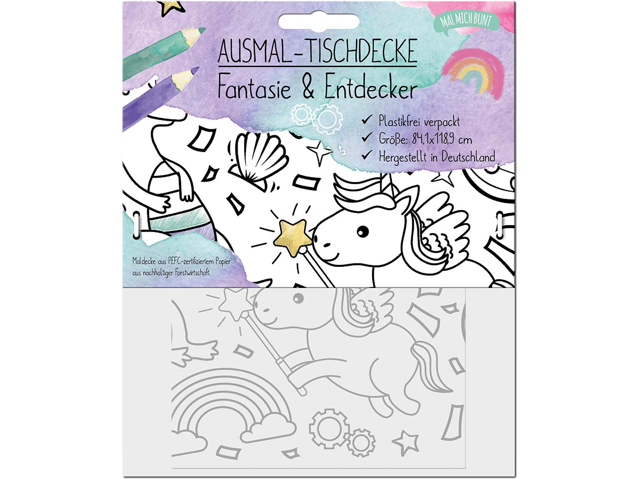 MAL MICH BUNT Ausmal-Tischdecke "Fantasie"