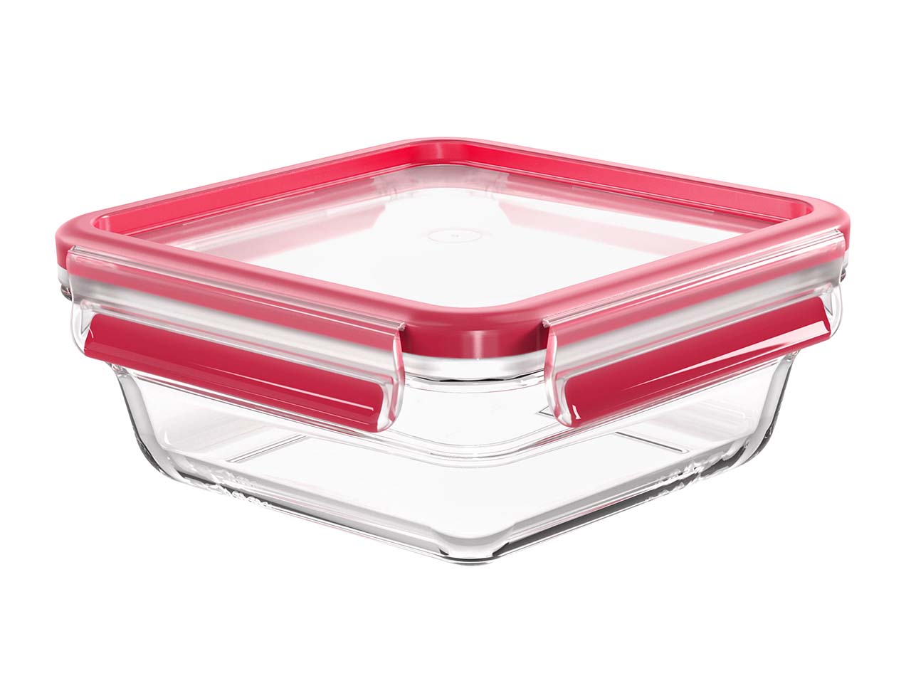 EMSA Frischhaltedose "Clip und Close" aus Glas, quadratisch, 0,8 l