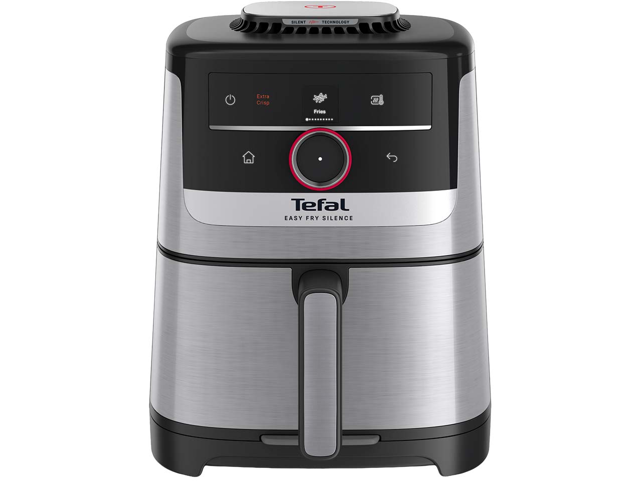 Tefal Heißluftfritteuse "Easy Fry Smart & Silence EY572D", silber/schwarz