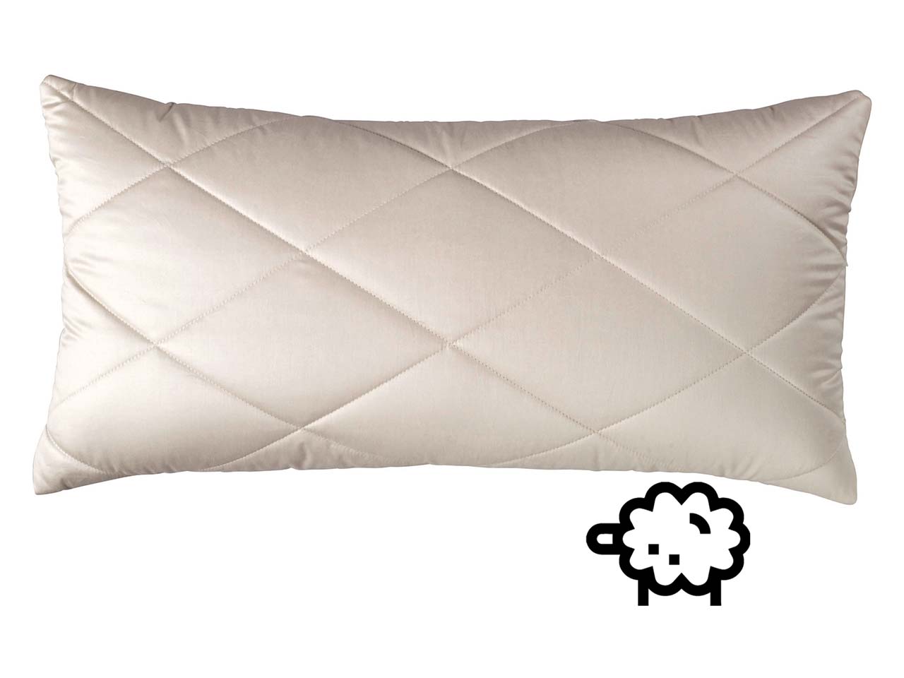 Prolana Kamelflaumhaar-Steppkissen 40x80cm S. 700g SSW-Kügel.