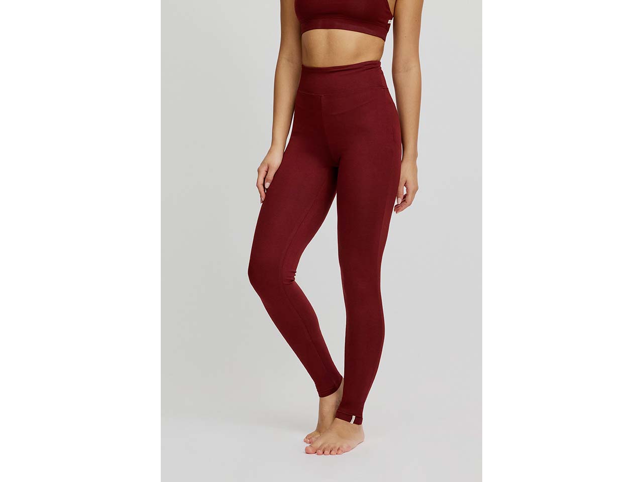 tranquillo Damen-Leggings aus EcoVero Jersey-Viskose-Mix, fired brick, Gr. M