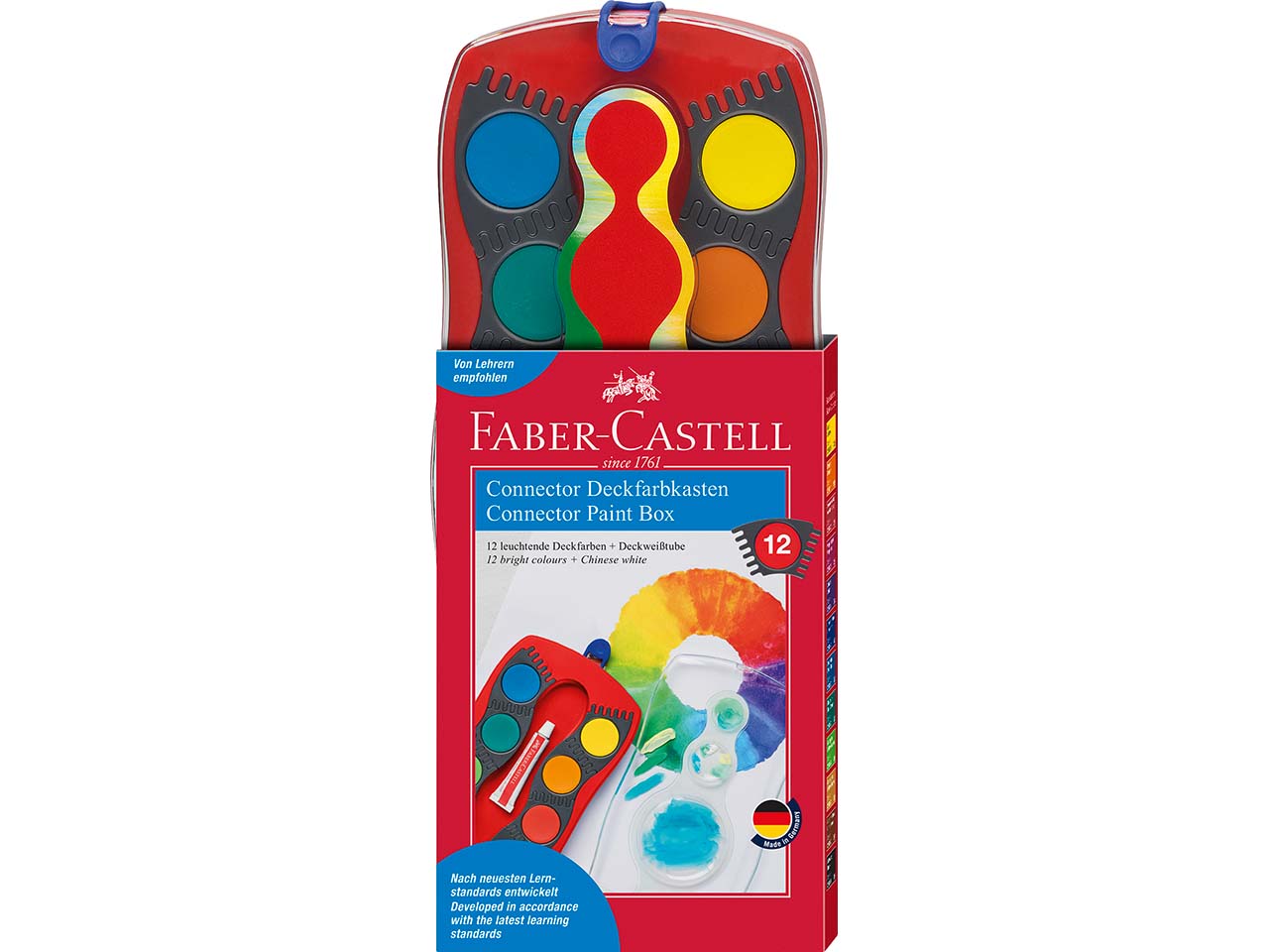 Faber-Castell Farbkasten 'Connector' 12 Farben, rot