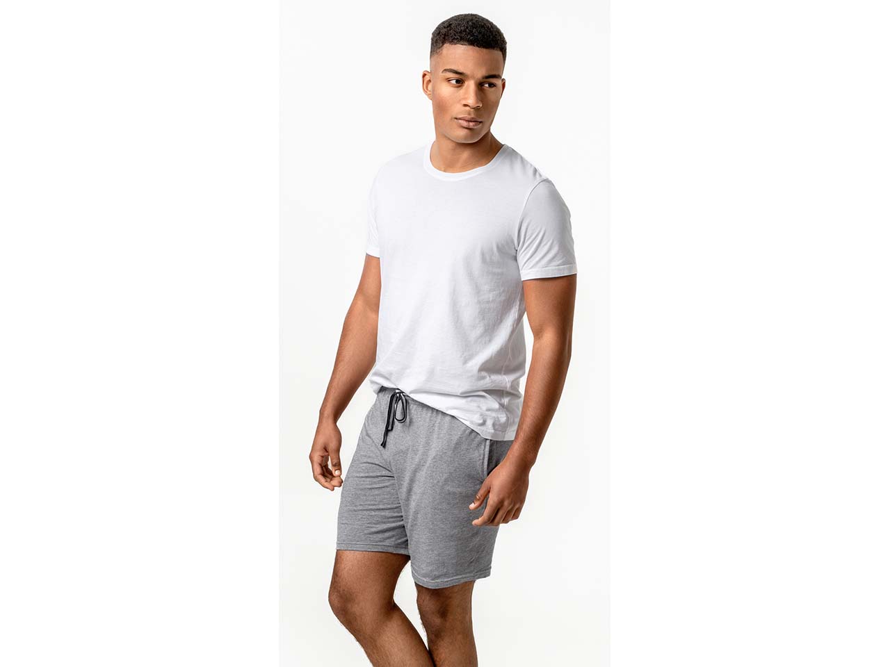 Living Crafts Bio-Herren-Short "ARLON" mit Seitentaschen, grey melange, Gr. L